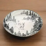NEW RARE Pottery Barn Rustic Forest Large Oval Platter 19.5" Christmas