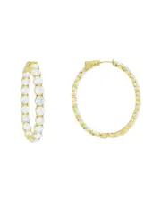 Diana M. 18K 21.00 ct. tw. Lab-Grown Diamond Hoop Earrings