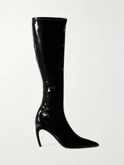 [Ferragamo] Ferragamo - Bri Patent-leather Knee Boots - Black - US7 US 7 Black
