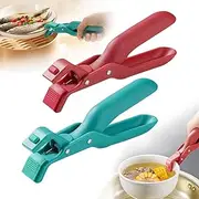 Cozioz 2PCS Silicone Anti-Scald Clips, Multi-Purpose Non-Slip Tongs for Safe Handling of Bowls, Plates, Air Fryers, Food Steamers, Ovens & Microwaves