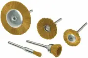 Assorted Wheel & Brush 5pc Brass (non-scratch) Wire End Wire Cup Wire Wheel