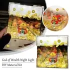 DIY God of Wealth Cube Lamp New Year Night Light LED Mirror Room Decoration W0Y6