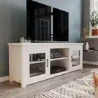 Stand Center Entertainment Console TVs Media LED Cabinet Storage Table White New