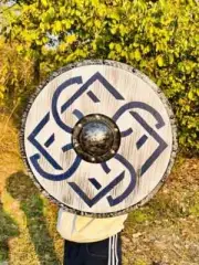22'' Norse Mythology Viking Shield | Wooden Shield | Medieval Authentic Battle
