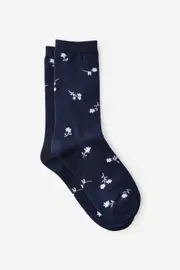 [Typo] Typo - Socks - Navy ditsy ydg (s/m) SOLID NAVY DITSY YDG (S/M)