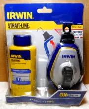 Irwin~Strait-Line Speedline 100'/ 30m. Pro 3X Faster Kit 2017 Blue Chalk