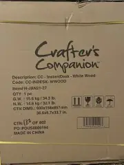 Crafter's Companion Instant Desk White Wood Brand New In Box Craft Art Room