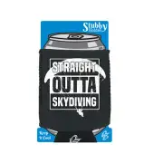 Straight Outta Skydiving Funny Novelty stubbie holders Stubby Holder