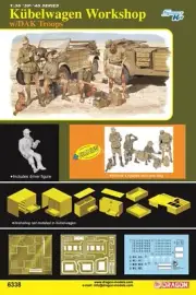 DRAGON 6338 1/35 Kübelwagen Workshop W/DAK Troops Model Kit