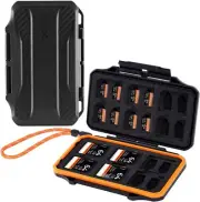K&F Concept 36 Slots Memory Card Case Box for 12 x SD 24 x Micro SD (TF) Cards