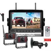 Digital Wireless 7" DVR Monitor 2x Backup Camera Reversing 12-24v Caravan Rv Van