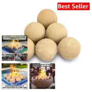 Decorative 5-Inch Fire Pit Balls - Quality Ceramic Design for Elegant Flames