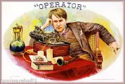 1889 Thomas Alva Edison Operator Vintage Cigar Tobacco Box Crate Label Art Print