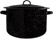 Millvado Granite 12 Qt Stockpot, Nonstick Soup Pot With Lid, Speckled Enamel Ware Cookware, Large Stock Pot For Boiling and Cooking, Big Granite Cooking Pot for Stovetop, Campfire, Outdoor Stove