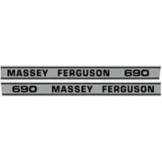 690 MASSEY FERGUSON TRACTOR HOOD DECAL 690MF TRACTOR HIGH QUALITY VINYL DECALS