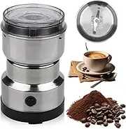 Electric Smash Machine, 300W Stainless Steel Coffee Grinder, Household Multifunction Small Spice Food Grinder, Heat Fast Dissipation at The Bottom, for Coffee Beans, Nuts, Herbs, Grains