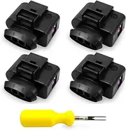 4 Pcs Ignition Coil Connector Repair Kit Fits for VW Passat Tiguan Beetle Golf Jetta AUDI A3 A4 A5 A6 Q7 TT R8, Harness Plug Replace 4B0973724 4B0-973-724