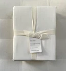 Pottery Barn 1000 THREAD COUNT SATEEN Full/Queen Duvet Cover White NWT