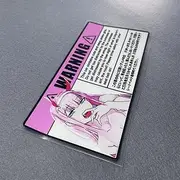 Car Styling Sticker Decal for Warning Anime Cute Swug Girl Beauty Hot Eyes Rood Auto Truck Computer Case Bike Vans Motor Decals (B 20x10cm)