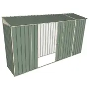 Build-a-Shed 0.8 x 3.7 x 2m Skillion Double Sliding Side Door Shed - Green