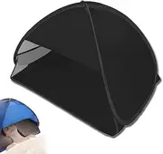 Uveego Mini Head Sun Shelter Tent,Pop up Beach Shade Sun Protection Face Small Tent Laptop with Mobile Phone Stand,Foldable/Sunshade/Windproof,for Beach Sunbathing (Black)