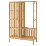 NORDKISA Open wardrobe with sliding door, bamboo - Get it here