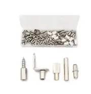 cSeao 125Pcs Shelf Pins Kit, 5 Styles Nickel Plated Shelf Support Pegs, Books...