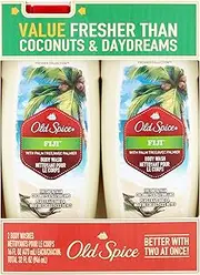 Old Spice Fresher Collection Men's Body Wash, Fiji, 32 Ounce (Pack of 2)