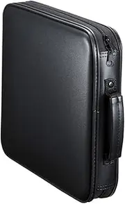 STOBAZA Large Capacity CD Storage Bag Portable CD Case for Discs DVD Organizer with Handle for Car Travel Material