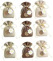 PRETYZOOM 9Pcs Portable Sachet Drawstring Bags for Storage Empty Fragrance Pouches for Home Bedroom Car and DIY Projects Decorative Sachets with Ribbon