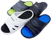 [Kaepa] Kapa 2kp02776 Men's Medium 3E Slide Sandals, Black, M 3E