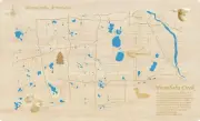 Minnehaha Creek, MN - Laser Cut Wood Map | Wall Art | Made to Order