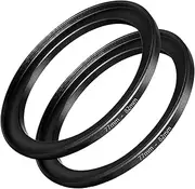 77mm-82mm Step Up Ring [ 77mm Lens to 82mm Filter], FANZR Camera Lens Filter Adapter Ring, Premium Aluminum (2 Packs)