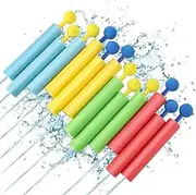 Water Gun, Foam Water Pistol 12 Pcs, Water Squirter Water Blaster for Kids 9.1m Range, Swimming Pool Beach Toys for Summer Outdoor Party