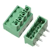 4-Pin 5.08mm Pitch Right Angle PCB Screw Terminal Block Connector 20 Sets