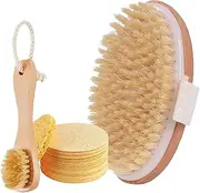 Dry Brushing Body Brush | Dry Brushing Face Brushes with Soft Bristle,Face Scrubber Brushes, Body Cleansing Brush for Bathroom, Shower