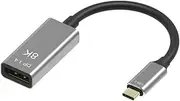 USB 3.1 Type-C/Thunderbolt 3 24-pin Male to DisplayPort 20-pin Adapter Converter 20CM Male to Female Supports 8K@60Hz 4K@144Hz