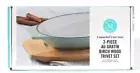 Martha Stewart 2 Piece Au Gratin Birch Wood Trivet Set Enameled Cast Iron