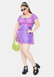 [dELiA*s by Dolls Kill] Lil Mega Cutie Organza Overlay Mini Skirt