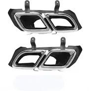 2PCS Car Rear Exhaust Muffler Tips Tip Tail Air Outlet Vent Stainless Steel Compatible For Cadillac CT5 2020-2024(Silver)
