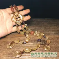 在飛比找樂天市場購物網優惠-戰漢老水晶桶珠千年古珠西周老白水晶平安扣多棱珠子多寶串珠配珠