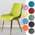 Dining Chair Cover Elastic Solid Concave Chair Cover Semi-circular Stool Cover ❀