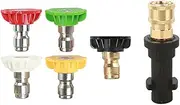 Pressure Washer Gun Adapter, 1/4'' inch Quick Connector Adapter with 5 Spray Nozzle Tips for Karcher K Series K2 K3 K4 K5 K6 K7
