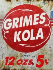 Grimes Kola Soda Pop Metal Sign