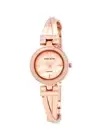 Anna Klein Women's Watch Diamond-Accent Rose GoldTone Bangle Bracelet24mm No Box