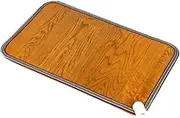 Adjustable Temperature Electric Heated Foot Warmers，Heated Floor Mat for Foot, Wood Stripe Carbon Crystal Heating Pad (Color : Light Color, Size : 50x80cm)