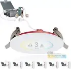 6-Pack Nuwatt 3" LED Recessed Downlight Dimmable 5CCT Light 2-Hour Fire Rated