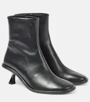 [Souliers Martinez] Souliers Martinez Meyer leather ankle boots AU 5 black