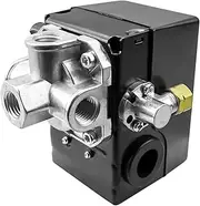 Pressure Switch Fit for Ingersoll Rand Reciprocating Air Compressor 2340 2475 2545 7100 Replace 23474570-A with Unloader and 4 Port On/Off Lever, 135-175 PSI