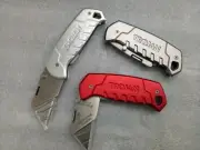 1X TOP QUALITY TOOL TROJAN FOLDING CUT SHARP KNIFE STAINLESS STEEL LOCKABLE WORK